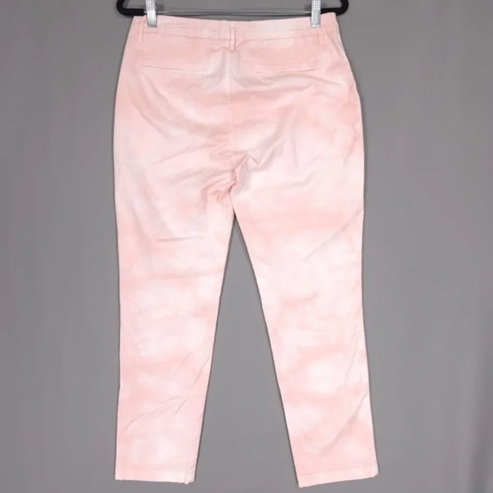 NWOT CLOSED Women's Pants 28 JACK Tye Dye Straight Leg‎ PIMA COTTON Pink